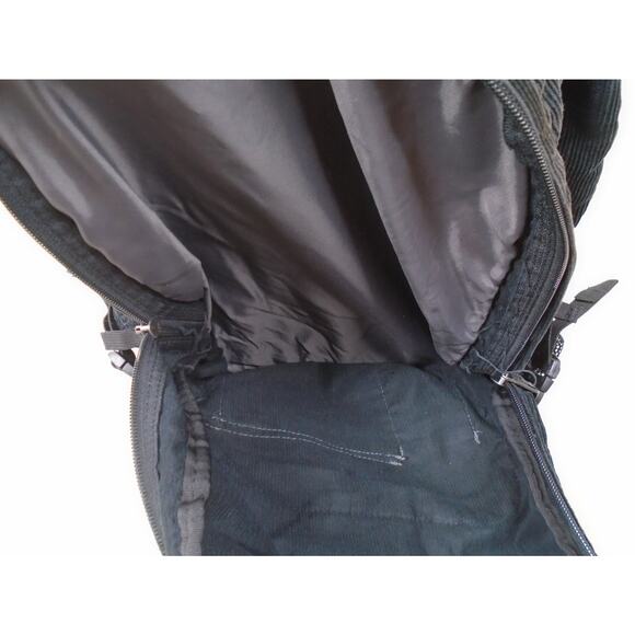 Trans By Jansport Black Corduroy Red Large Zippered Backpack - Picture 11 of 15